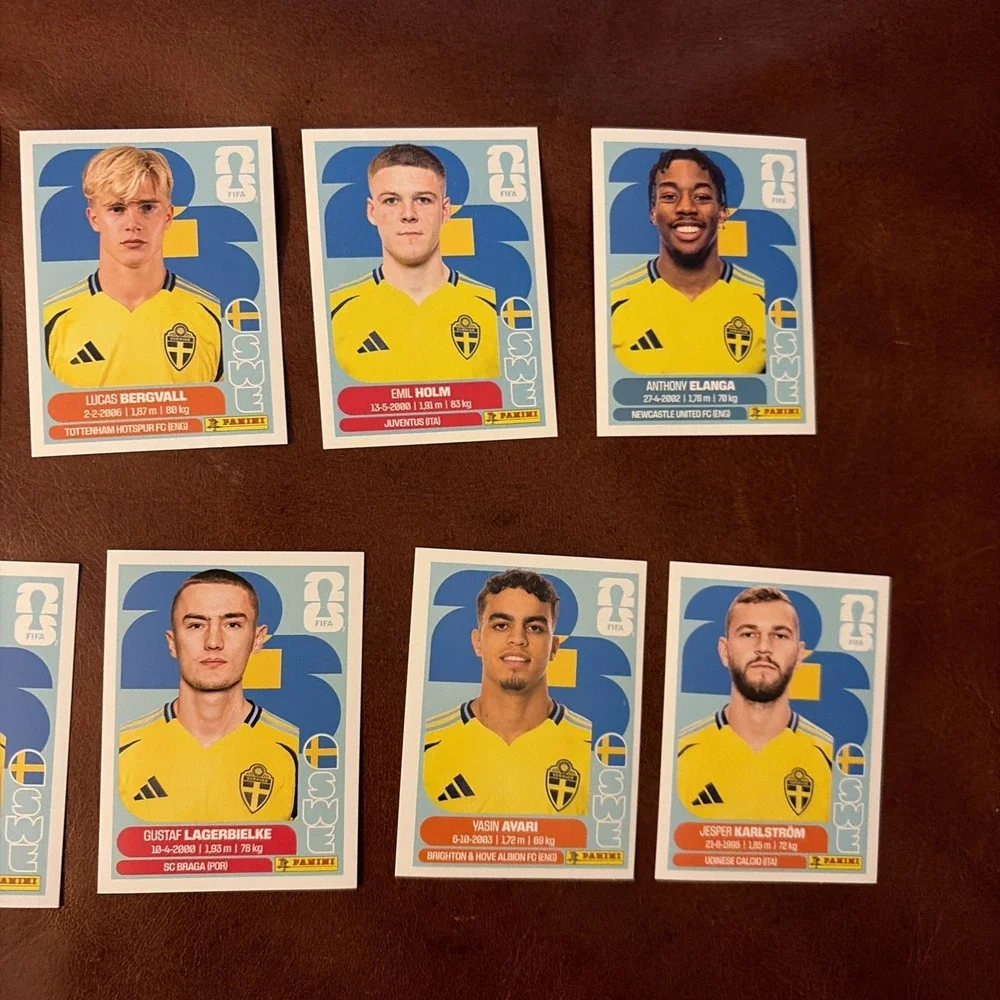 Panini FIFA Sticker Jesper Karlstrom Gold Crumple Blue SWE 10 2026 Rare